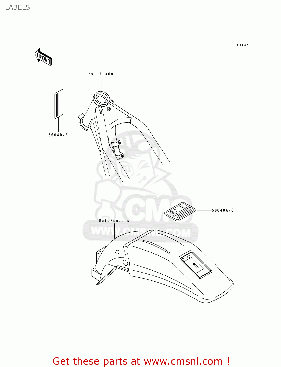 LABELS KDX250-D1 1991 UNITED KINGDOM AL