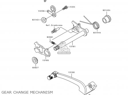 GEAR CHANGE MECHANISM - KDX250-D1 1991 UNITED KINGDOM AL