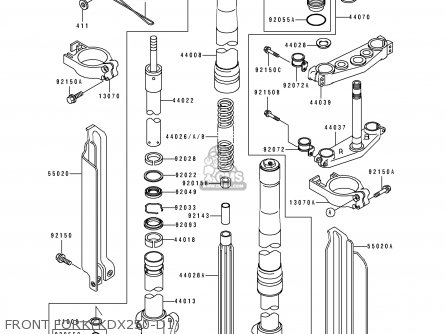FRONT FORK(KDX250-D1) - KDX250-D1 1991 UNITED KINGDOM AL