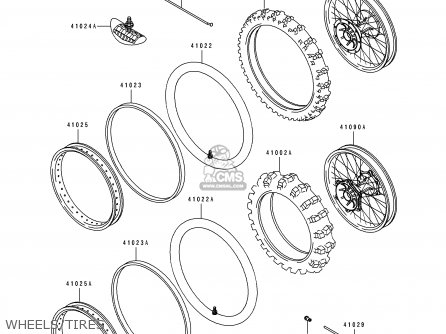 WHEELS/TIRES - KDX250-D1 1991 USA CANADA