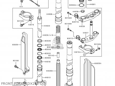 FRONT FORK(KDX250-D1) - KDX250-D1 1991 USA CANADA