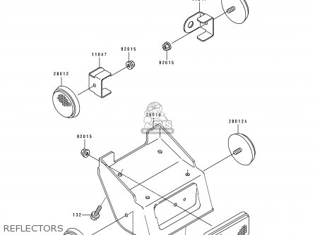 REFLECTORS - KDX250-D1 1991 USA CANADA
