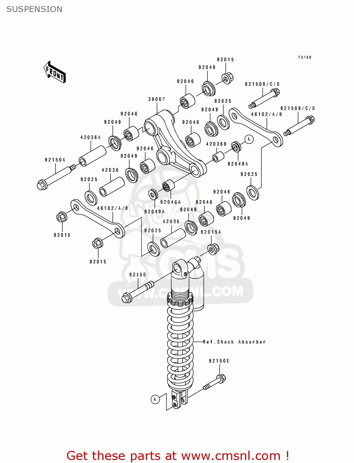 SUSPENSION KDX250-D2 1992 AL