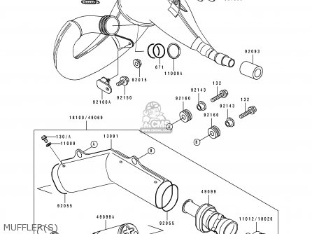 MUFFLER(S) - KDX250-D2 1992 AL