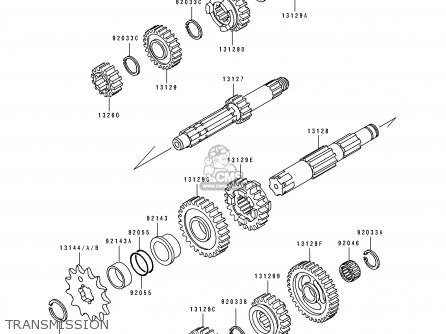TRANSMISSION - KDX250-D2 1992 AL