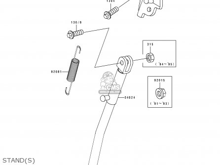 STAND(S) - KDX250-D2 1992 AL