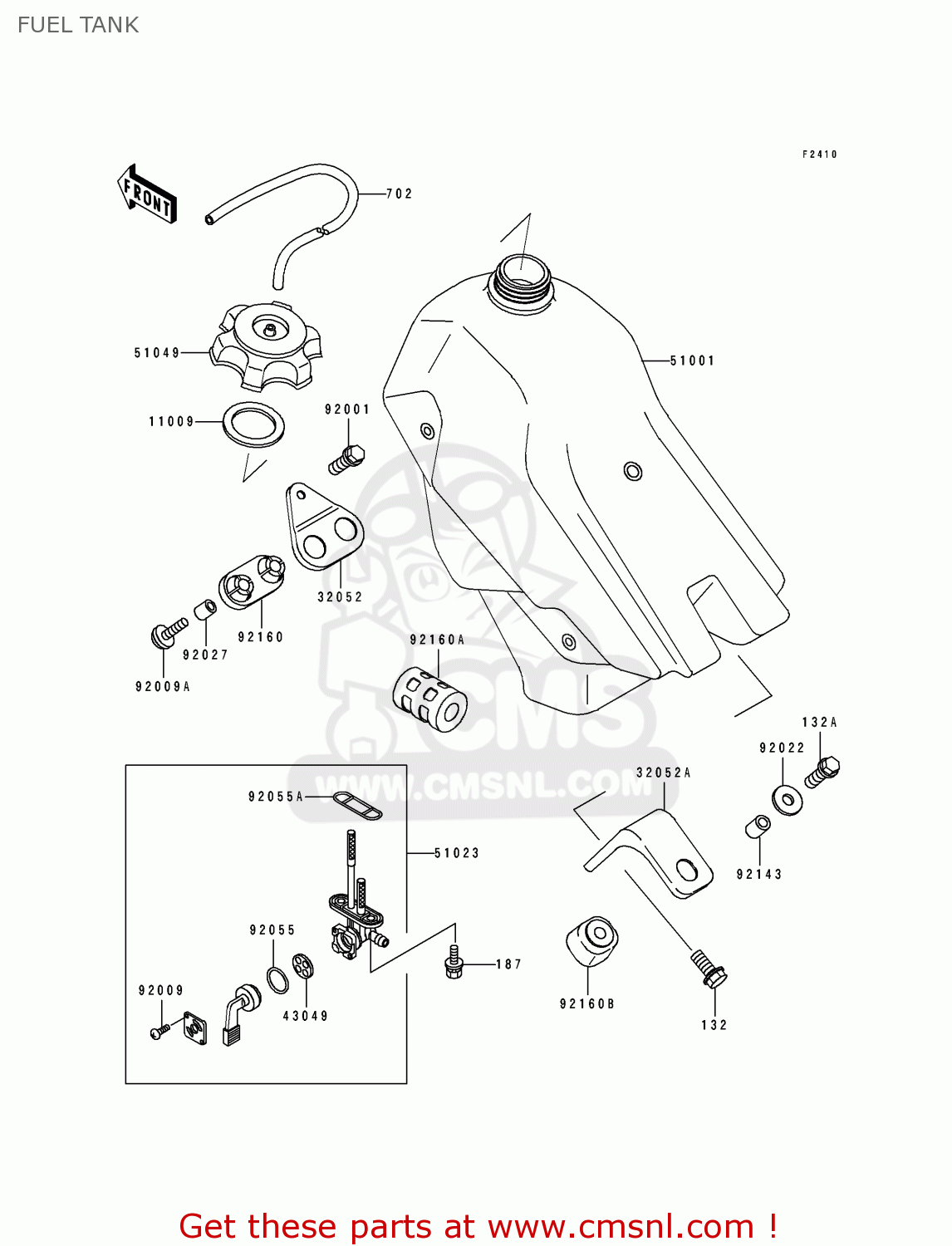 FUEL TANK KDX250-D2 1992 USA CANADA