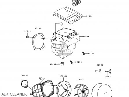 AIR CLEANER - KDX250-D2 1992 USA CANADA