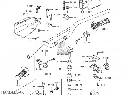 HANDLEBAR - KDX250-D2 1992 USA CANADA
