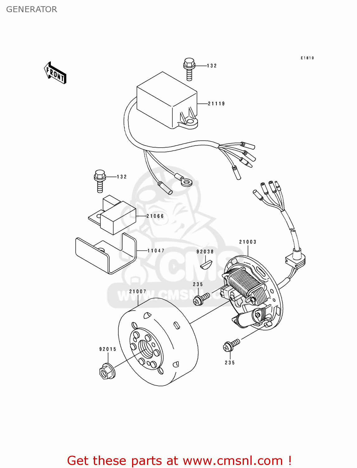 GENERATOR KDX250-D3 1993 AL