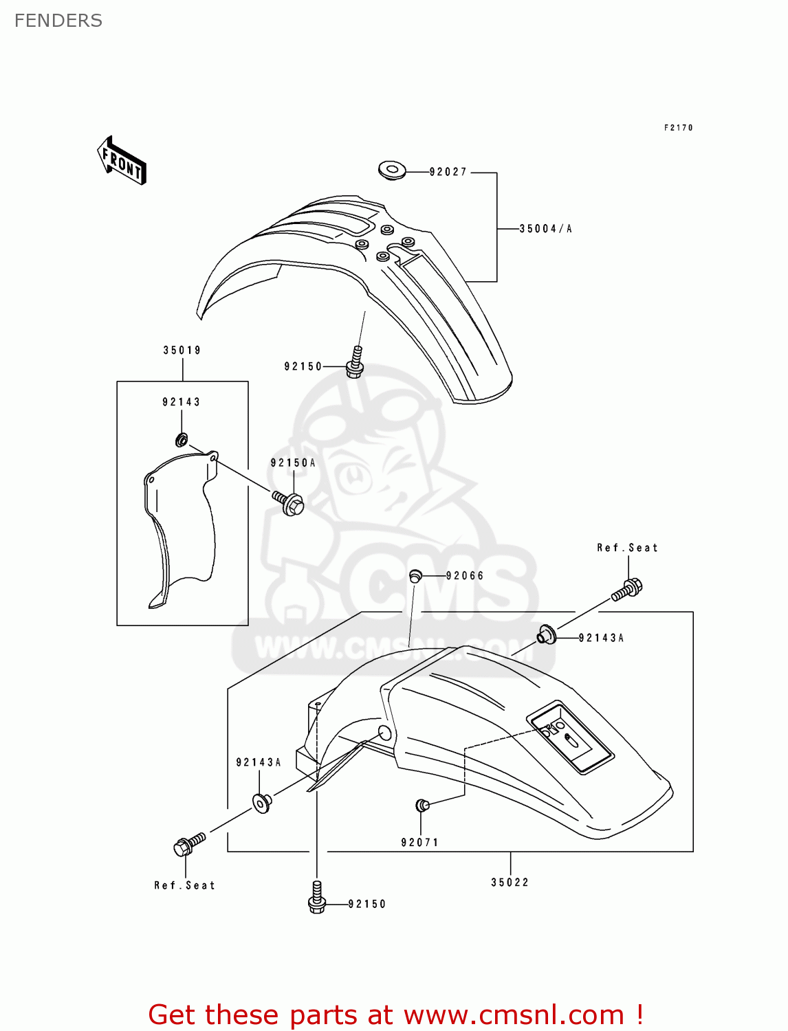 FENDERS KDX250-D3 1993 AL