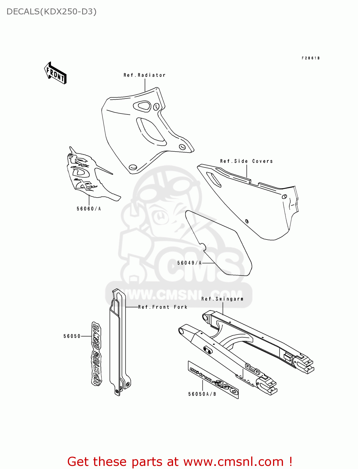 DECALS(KDX250-D3) KDX250-D3 1993 AL