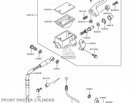 FRONT MASTER CYLINDER - KDX250-D3 1993 AL