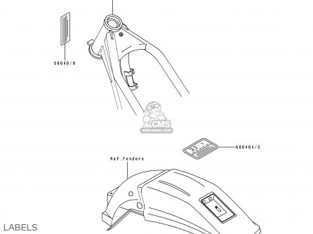 LABELS - KDX250-D3 1993 AL