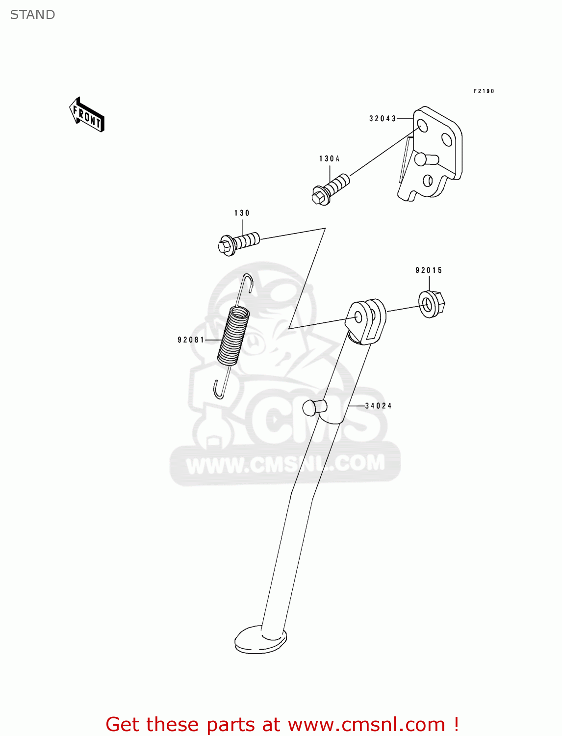 STAND KDX250-D3 1993 USA CANADA