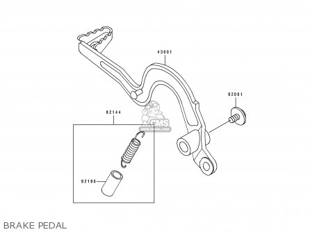 BRAKE PEDAL - KDX250-D3 1993 USA CANADA