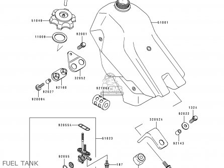 FUEL TANK - KDX250-D3 1993 USA CANADA