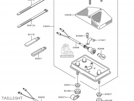 TAILLIGHT - KDX250-D3 1993 USA CANADA