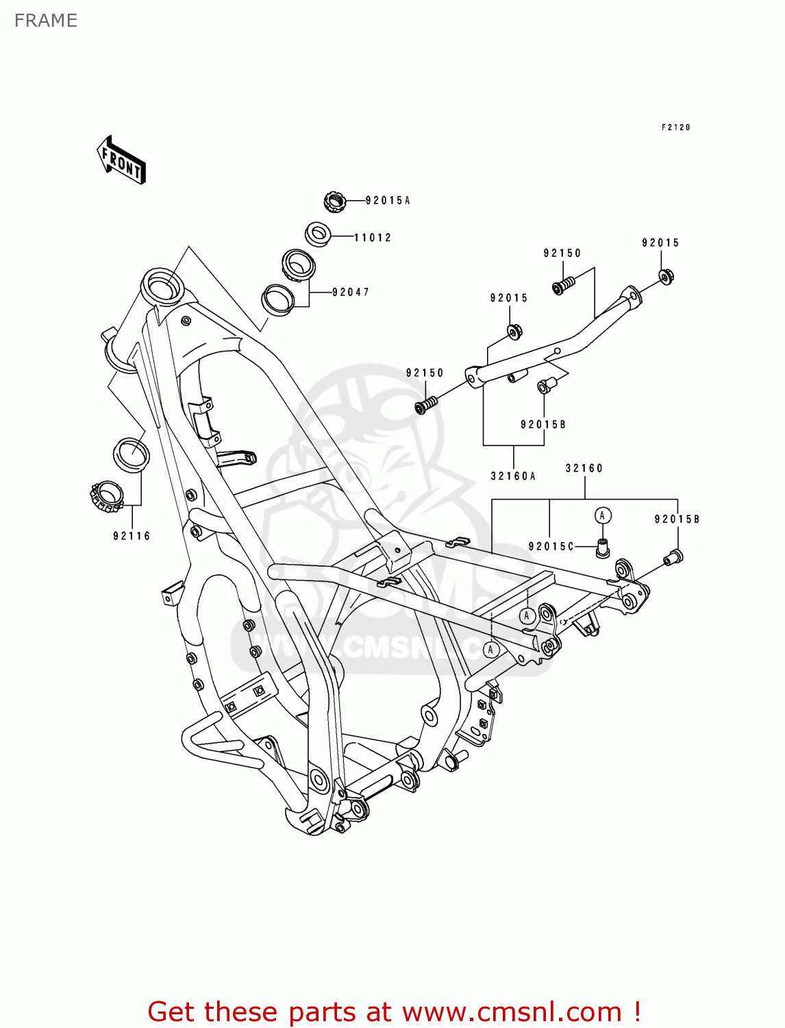 FRAME KDX250-D4 1994 AL
