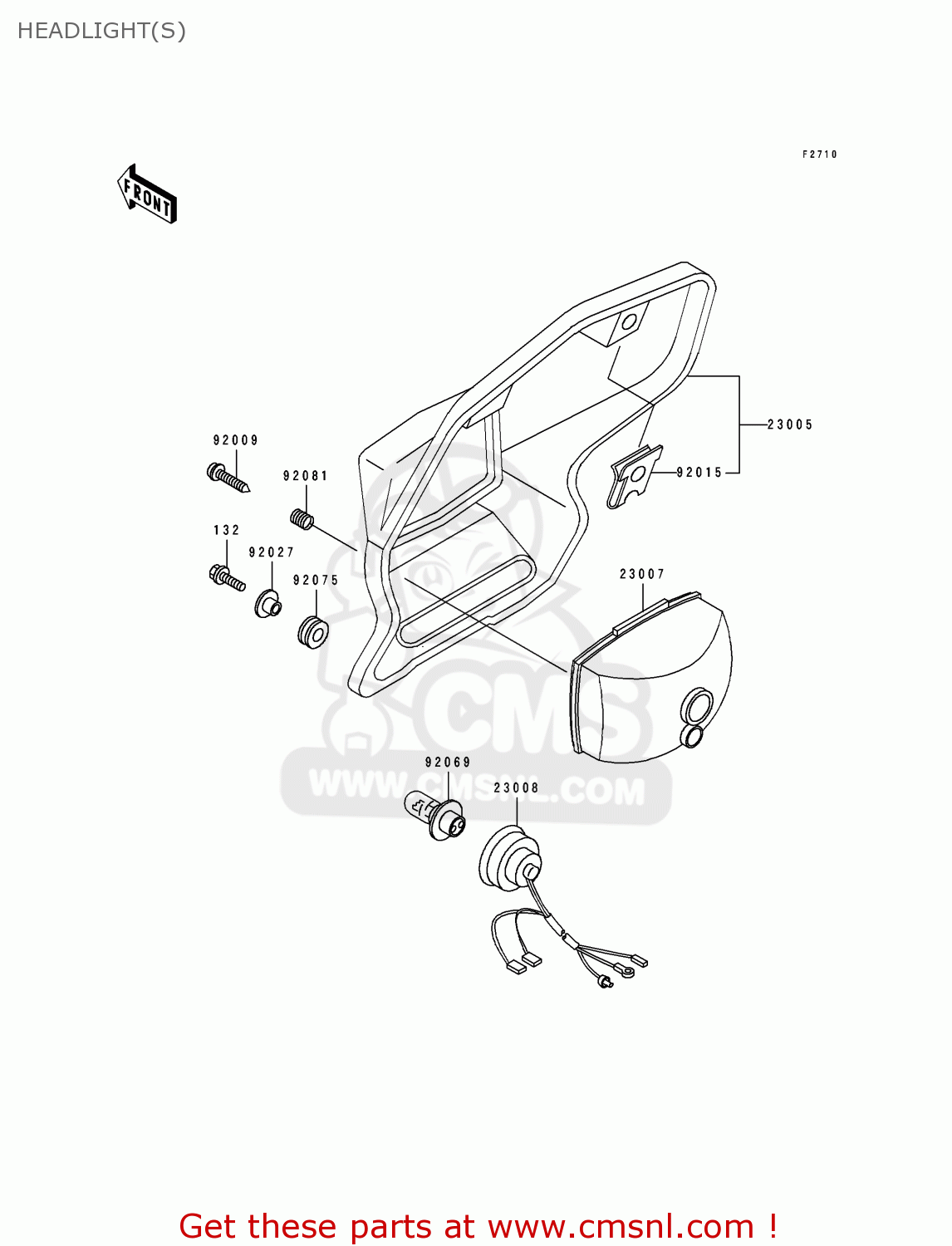 HEADLIGHT(S) KDX250-D4 1994 AL