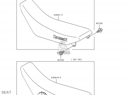 SEAT - KDX250-D4 1994 USA CANADA