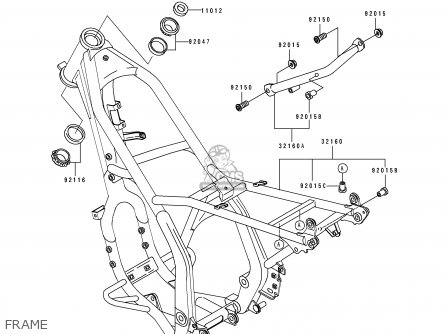 FRAME - KDX250-D6 1995 FRANCE