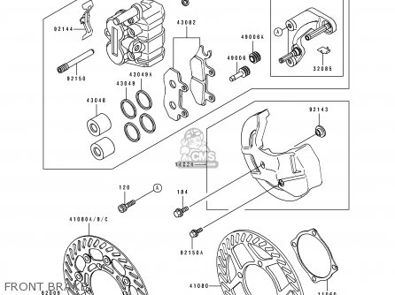 FRONT BRAKE - KDX250-D6 1995 FRANCE