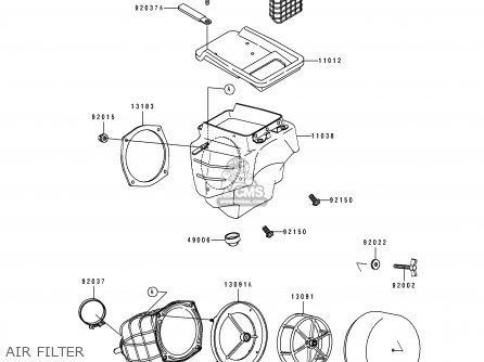 AIR FILTER - KDX250-E1 1991 EUROPE FR GR AS