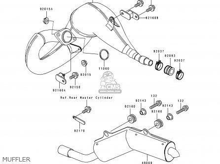 MUFFLER - KDX250-E1 1991 EUROPE FR GR AS