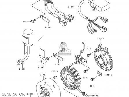 GENERATOR - KDX250-E1 1991 EUROPE FR GR AS