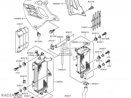 RADIATOR - KDX250-E1 1991 EUROPE FR GR AS