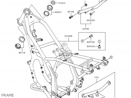 FRAME - KDX250-E1 1991 EUROPE FR GR AS