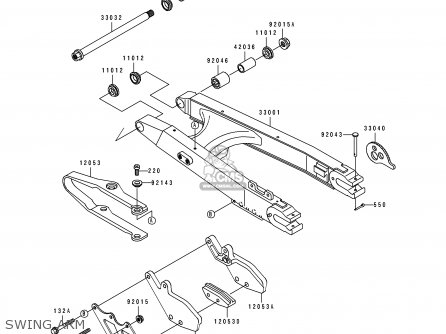 SWING ARM - KDX250-E1 1991 EUROPE FR GR AS