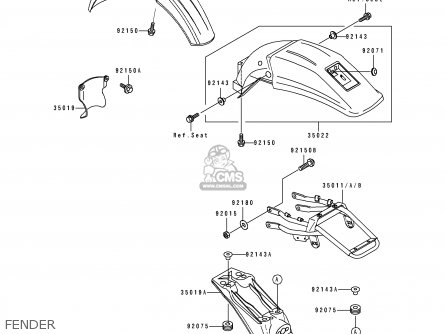 FENDER - KDX250-E1 1991 EUROPE FR GR AS