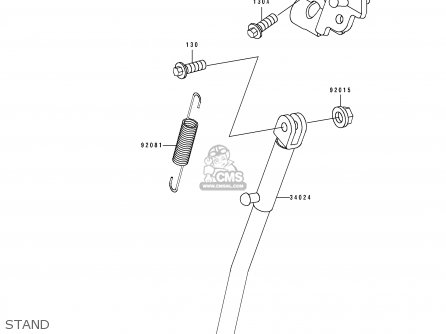 STAND - KDX250-E1 1991 EUROPE FR GR AS