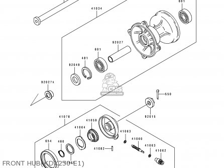 FRONT HUB(KDX250-E1) - KDX250-E1 1991 EUROPE FR GR AS