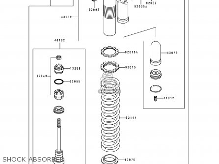 SHOCK ABSORBER - KDX250-E1 1991 EUROPE FR GR AS