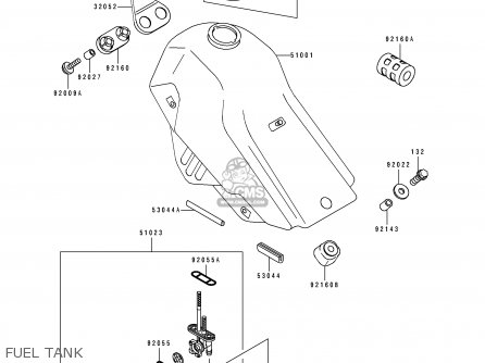 FUEL TANK - KDX250-E1 1991 EUROPE FR GR AS