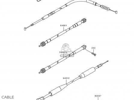 CABLE - KDX250-E1 1991 EUROPE FR GR AS