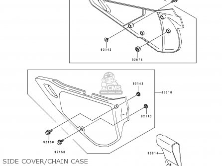 SIDE COVER/CHAIN CASE - KDX250-E1 1991 EUROPE FR GR AS