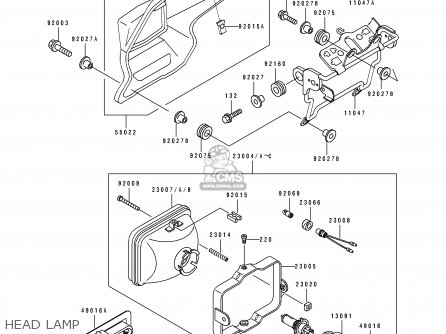 HEAD LAMP - KDX250-E1 1991 EUROPE FR GR AS