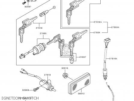IGNITION SWITCH - KDX250-E1 1991 EUROPE FR GR AS
