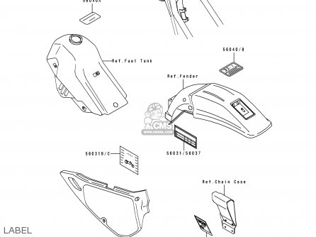 LABEL - KDX250-E1 1991 EUROPE FR GR AS