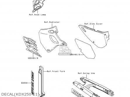 DECAL(KDX250-E1) - KDX250-E1 1991 EUROPE FR GR AS
