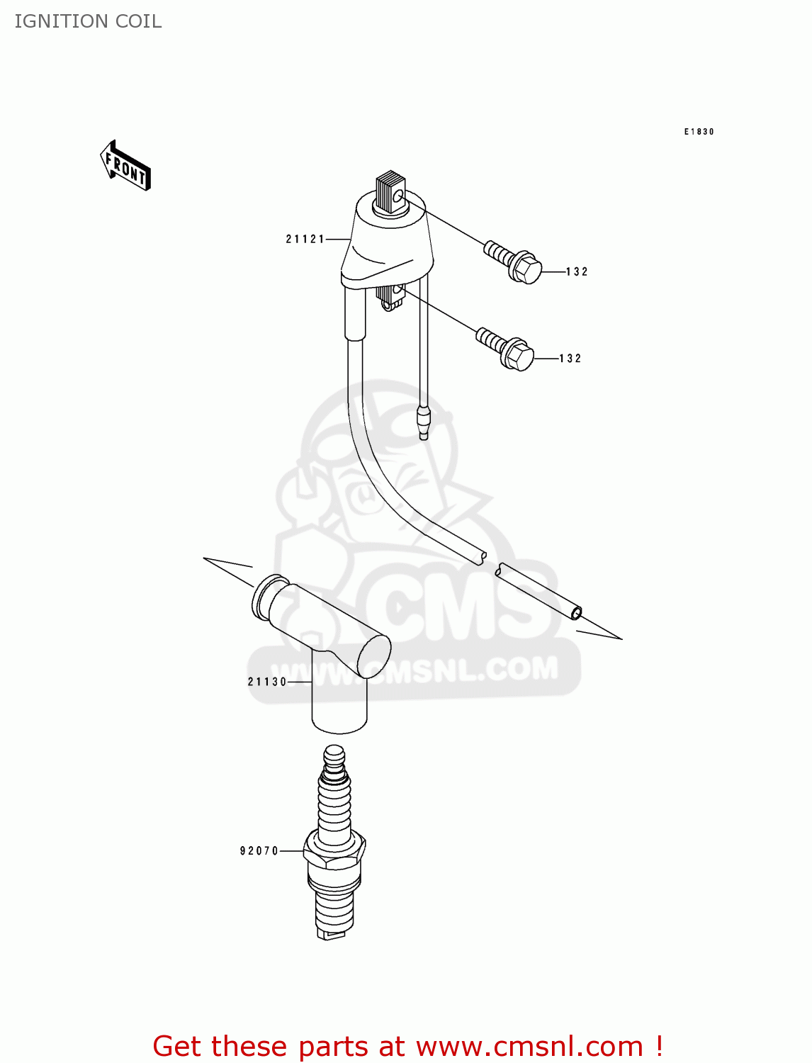 IGNITION COIL KDX250-E2 1992 EUROPE FR GR AS