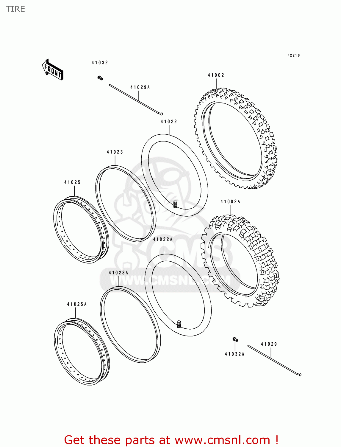 TIRE KDX250-E2 1992 EUROPE FR GR AS