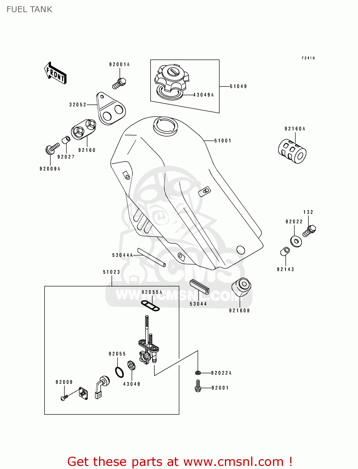 FUEL TANK KDX250-E2 1992 EUROPE FR GR AS
