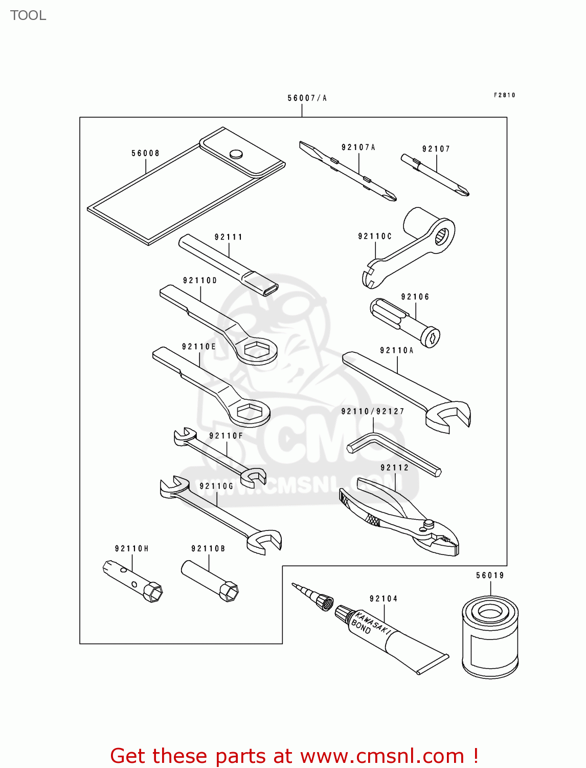 TOOL KDX250-E2 1992 EUROPE FR GR AS