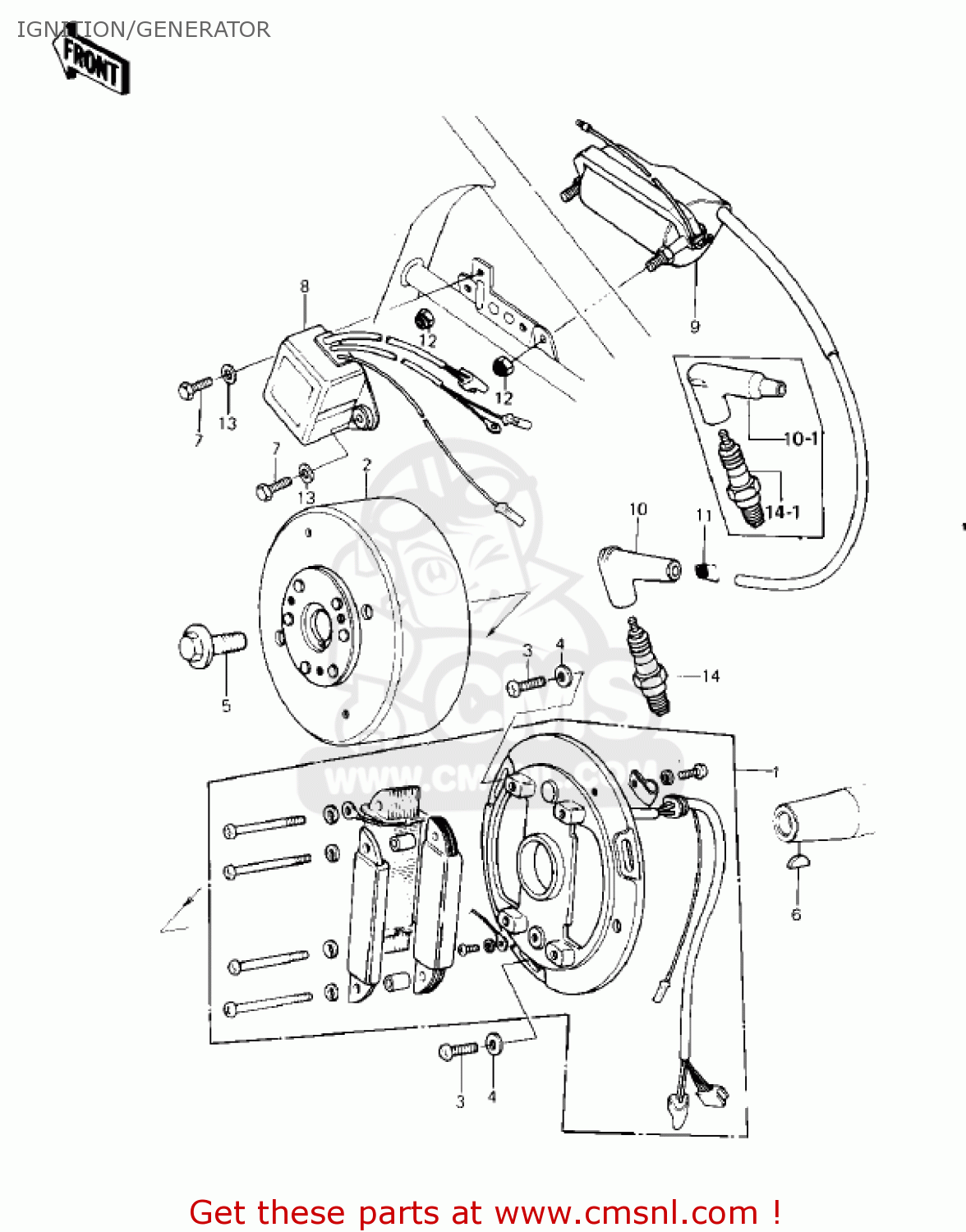 IGNITION/GENERATOR KDX400-A1 KDX400 1979 USA CANADA