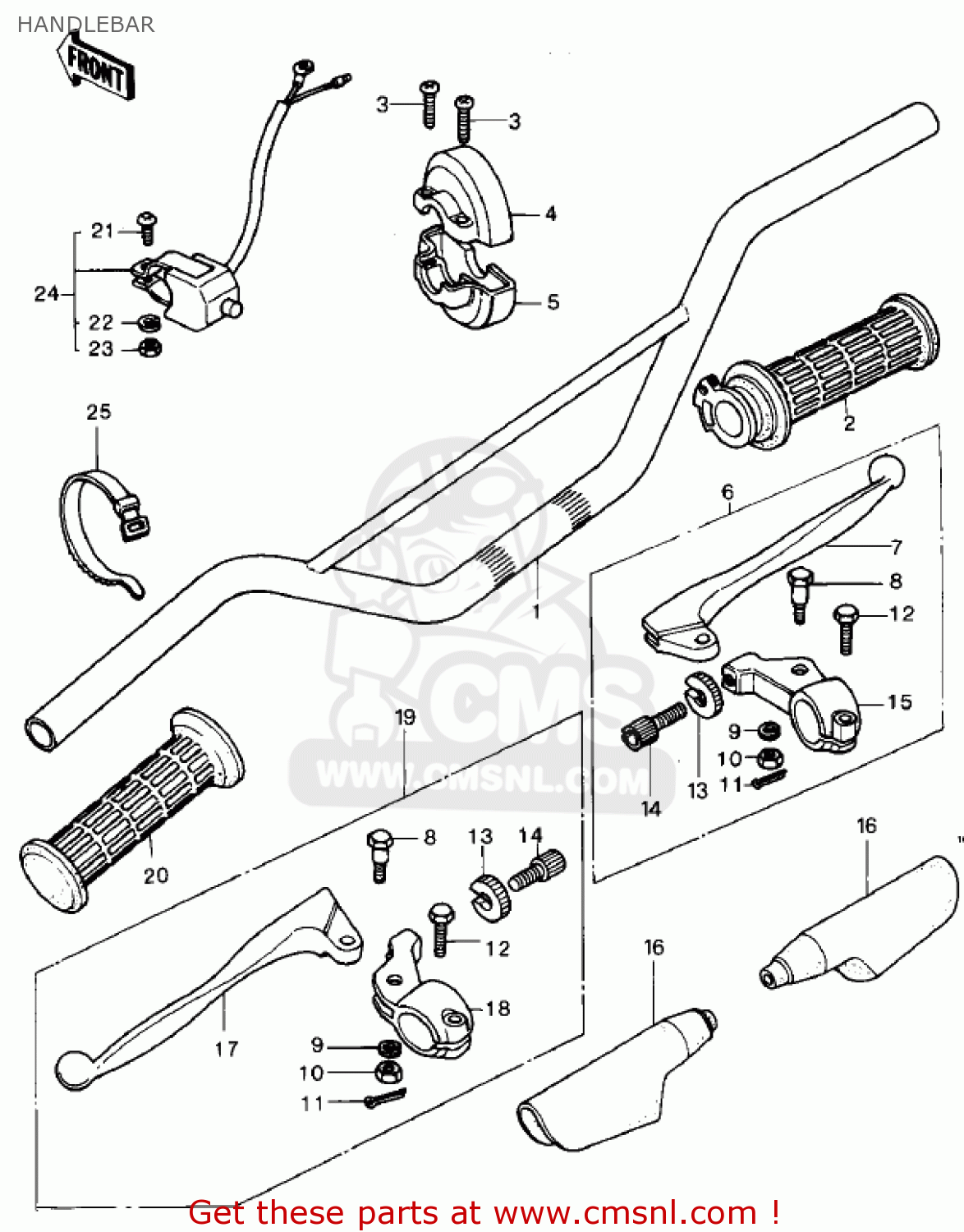 HANDLEBAR KDX400-A1 KDX400 1979 USA CANADA